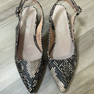 Primark slingback chunky short heels.